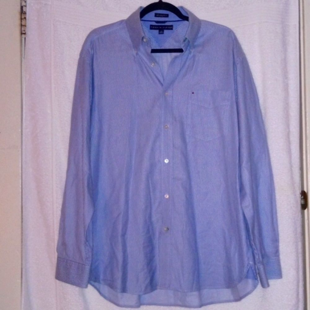 Tommy Hilfiger Blue Striped Men's Shirt